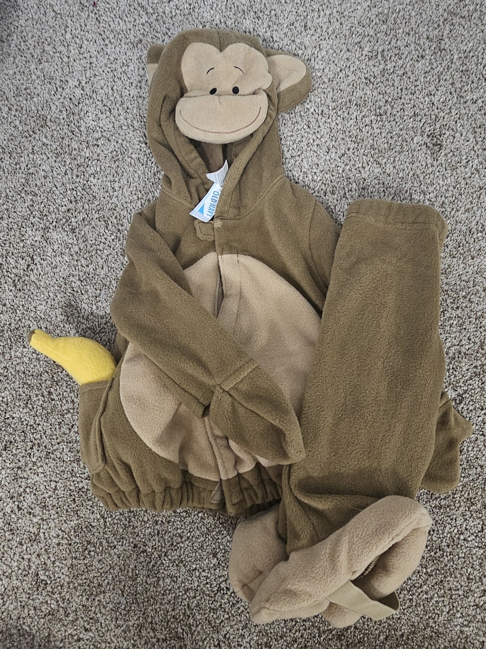 Vintage Old Navy plush monkey Halloween costume Size 12-24 Mths NWT